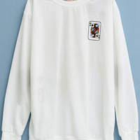 Queen of Spade Poker Blouse With Elbow Patch - Thumbnail 1