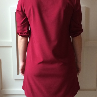 Burgundy shift dress 