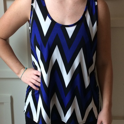 Chevron bow-back tank  - Thumbnail 4