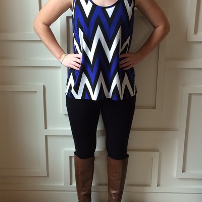 Chevron bow-back tank 