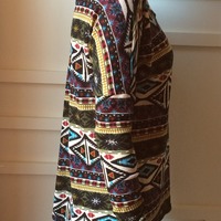 Aztec Print Scoop Back Top - Thumbnail 1