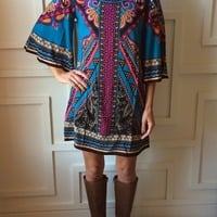 Unique Pattern Shift with Bell Sleeves - Thumbnail 3