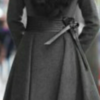 Sold out: Gray Long Wool Coat - Thumbnail 1