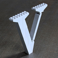 LEGO Lowercase V (Times) - Thumbnail 3