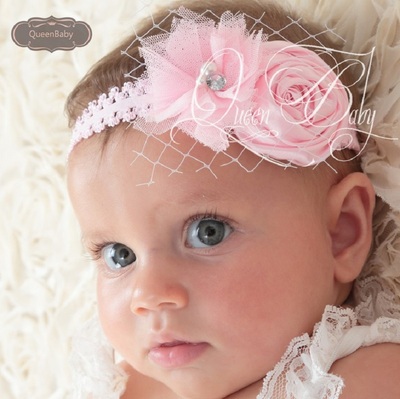 Rose Rosettes Flower With Lace Headband