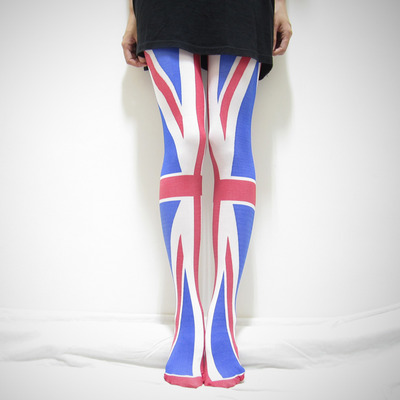 Cheerio! // union jack pattern punk tights