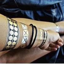 CheriTatts #11 -metallic tattoos, flash tattoos, gold tattoos silver tattoos, temporary tattoos jewelry tattoos, shiny tattoos, gold tattoos