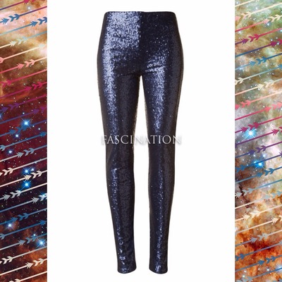 Navy sequin leggings - Thumbnail 4