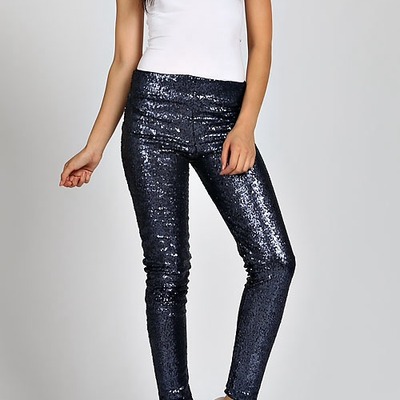 Navy sequin leggings