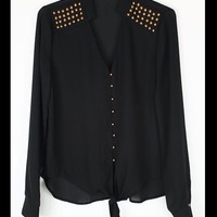 Black Top with Studs - Thumbnail 1