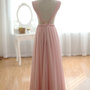Custom Blush Pink Sexy Prom Dress Gown-1