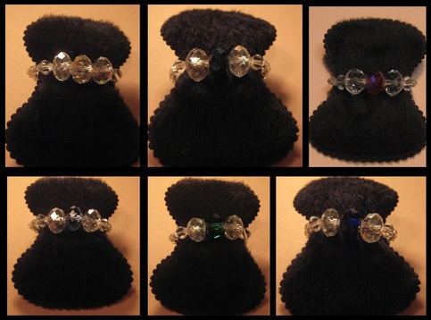 3Stone Sparkling Crystal Rings