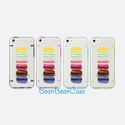 French macarons cute iphone 6, iphone 6 plus case, iphone 5c case, iphone 5s 5 case, transparent bumper clear hard cover (l21) - Thumbnail 5