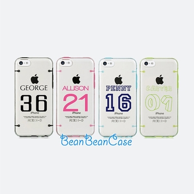 Personalized iphone 6 case, iphone 6 plus case, iphone 5 5s 5c clear case, basketball player name number - monogrammed custom name (l47)