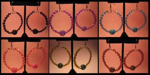 Acrylic Crystal Hoop Earrings