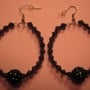 Acrylic Crystal Hoop Earrings - Thumbnail 1