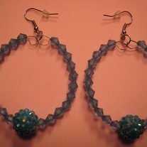 Acrylic Crystal Hoop Earrings