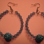 Acrylic Crystal Hoop Earrings - Thumbnail 3
