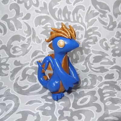 Blue and gold dragon