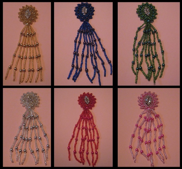 Beaded Sunburst Appliques