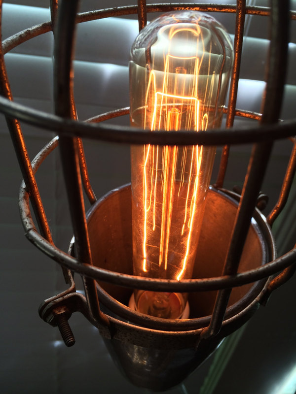 Upcycled Pewter Base Trouble Lamp