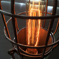 Upcycled Pewter Base Trouble Lamp