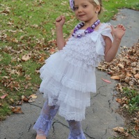 White baby party dresses Chiffon Lace Ruffled Petti baby dresses baby girls party wear dress - Thumbnail 2