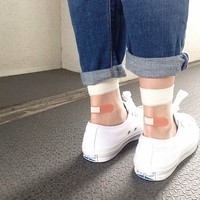 Transparent Bandaid Socks - Thumbnail 1