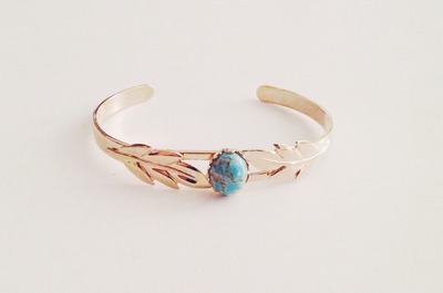 Turquoise Leaf Bangle
