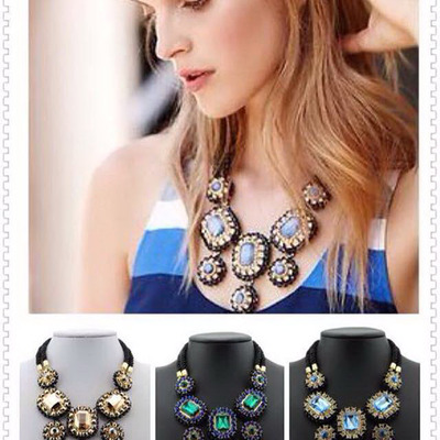 Gemstone collar necklace