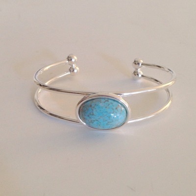 Turquoise matrix bracelet