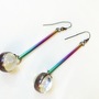 Glass and Rainbow Vintage Earrings-2