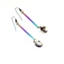 Glass and Rainbow Vintage Earrings-3