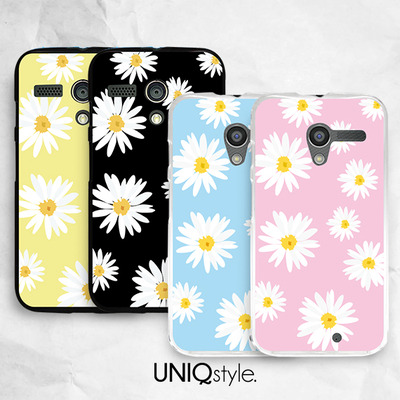 Daisy floral flower phone case for iphone 7/6/6s iphone 5s/5c, samsung s8/s7/s6/note5, sony, lg nexus 5, nokia lumia, htc one m7 m8 m9, moto x - i24