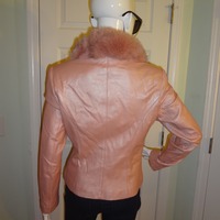 Vintage Peter Nygard Pink Leather Fox Fur Coat Size S-M - Thumbnail 3
