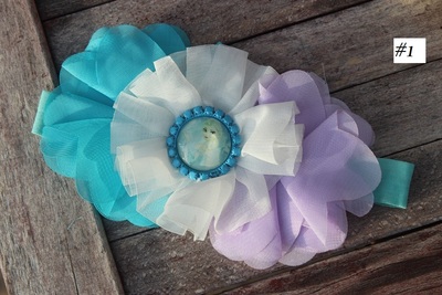 free shipping new frozen ice hair band flower headband elsa anna bow elastic nwt