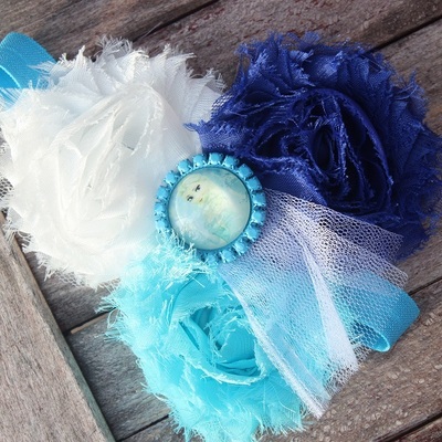 New frozen ice hair band flower headband elsa anna bow elastic nwt free shipping