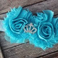 new frozen ice hair band flower headband elsa anna bow elastic nwt free shipping - Thumbnail 3