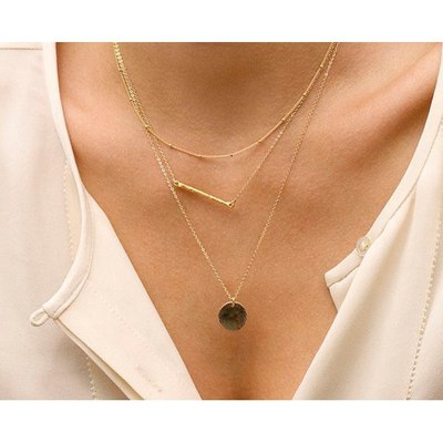 Dainty 3 chain necklace