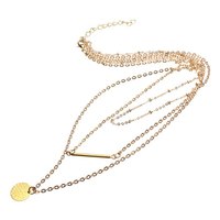 Dainty 3 chain necklace - Thumbnail 3