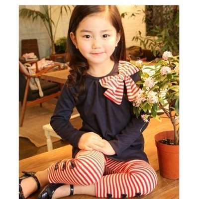 New 2014 autumn children clothing suits girls clothing set child cotton sportswear set girl casual suit free shipping - Thumbnail 1