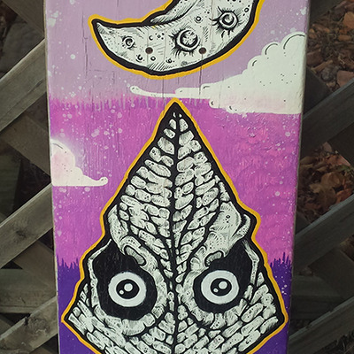 Custom skate deck wall art