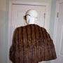 Vintage Brown Fur Stole W Arm Slots -2