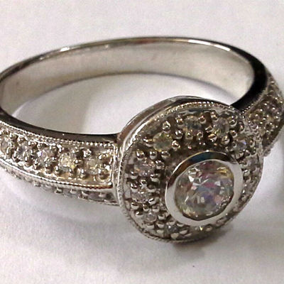 Icz stonez sterling round cz ring band platinum sterling stainless silver ring