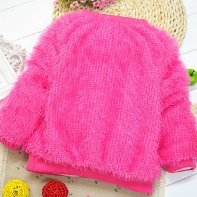 Girls hot pink minnie mouse soft fuzzy sweater