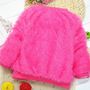 Girls Hot Pink Minnie Mouse Soft Fuzzy Sweater-1