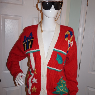 Vintage spice for life christmas cardigan size m