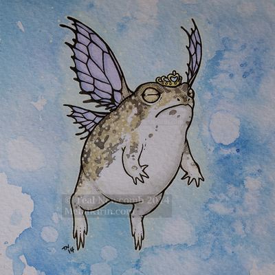 Fairy princess rain frog: original painting