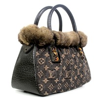 Louis Vuitton Trapeze PM Monogram Denim Chinchilla Python Handbag - Thumbnail 1