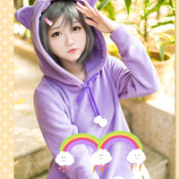 Kawaii cute cat ears hoodie - Thumbnail 3